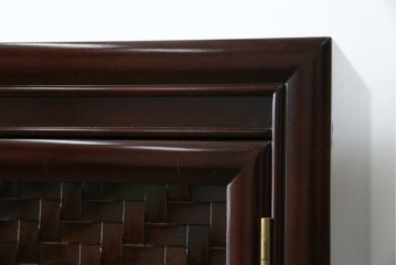 中古　美品　モリシゲ(MORISHIGE/森繁)　網代扉が美しい李朝デザインのキャビネット　定価約60万円　(R-086208)