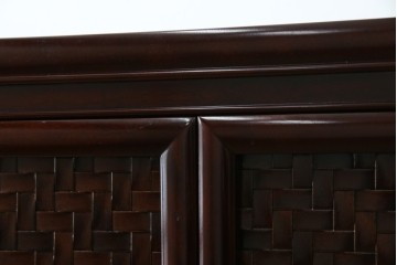 中古　美品　モリシゲ(MORISHIGE/森繁)　網代扉が美しい李朝デザインのキャビネット　定価約60万円　(R-086208)