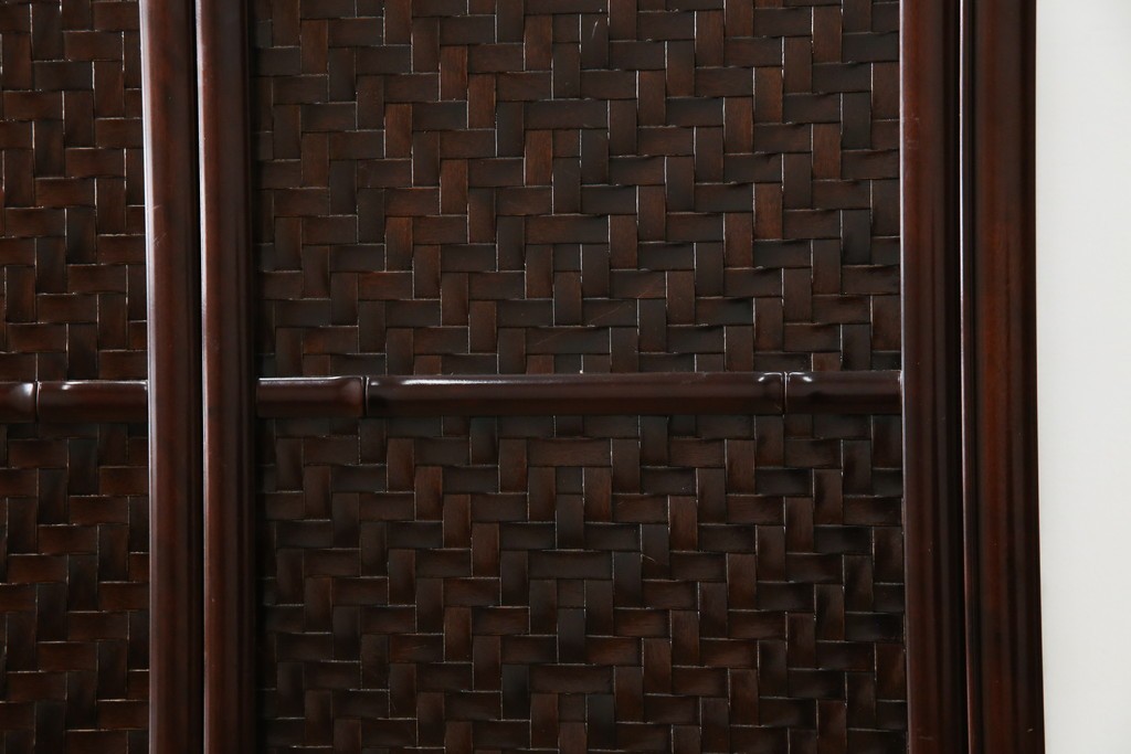 中古　美品　モリシゲ(MORISHIGE/森繁)　網代扉が美しい李朝デザインのキャビネット　定価約60万円　(R-086208)