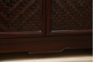 中古　美品　モリシゲ(MORISHIGE/森繁)　網代扉が美しい李朝デザインのキャビネット　定価約60万円　(R-086208)