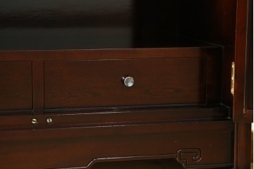 中古　美品　モリシゲ(MORISHIGE/森繁)　網代扉が美しい李朝デザインのキャビネット　定価約60万円　(R-086208)
