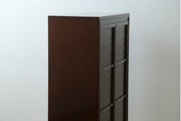 中古　美品　モリシゲ(MORISHIGE/森繁)　網代扉が美しい李朝デザインのキャビネット　定価約60万円　(R-086208)