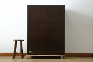 中古　美品　モリシゲ(MORISHIGE/森繁)　網代扉が美しい李朝デザインのキャビネット　定価約60万円　(R-086208)