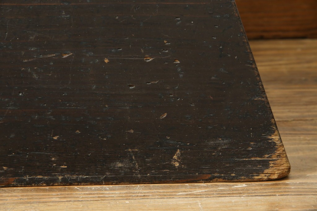 和製アンティーク　明治～大正期　くり抜きの意匠が愛らしい踏み台　(R-086209)