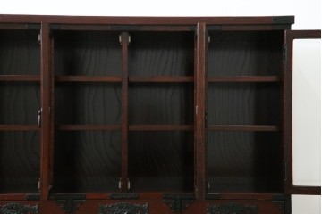 中古　欅産業　仙台民芸箪笥(仙台箪笥)　重厚な金具が魅力的な引き出し3杯付きのサイドボード　定価約60万円　(R-086222)