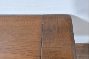 中古　美品　高級!　TARPAC社(タルパック)　PTイニシャル　栗材　イタリア職人手作りの重厚感あふれるダイニングテーブル　定価約120万円　(R-086225)