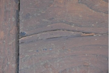 中古　美品　高級!　TARPAC社(タルパック)　PTイニシャル　栗材　イタリア職人手作りの重厚感あふれるダイニングテーブル　定価約120万円　(R-086225)