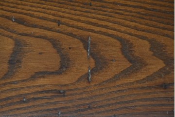 中古　美品　高級!　イタリア職人手作り品　TARPAC社(タルパック)　PTイニシャル　栗材　背板に彫刻意匠を施したダイニングチェア6脚セット　定価(6脚合計)約113万円　(R-086227)