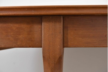 イギリスヴィンテージ　William Lawrence(ウィリアム・ローレンス)　チーク材の経年変化が楽しめるオーバル型エクステンションテーブル　(R-086230)