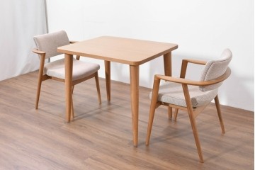 中古　美品　飛騨産業　オーク材　SEOTO(セオト)　すっきりとしたシルエットが魅力のアームチェア　定価約12万円　(R-086232)