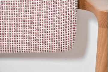 中古　美品　飛騨産業　オーク材　SEOTO(セオト)　アームのデザインがお洒落なセミアームチェア　定価約9万円　(R-086233)