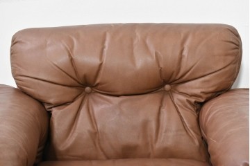 イタリアヴィンテージ　B&B イタリア(Italia)　coronado(コロナド)　レザー　希少なヴィンテージ品の1人掛けソファ2脚セット　定価(2脚合計)約150万円　(R-086234)