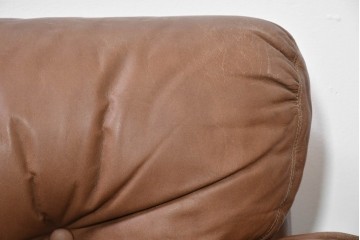 イタリアヴィンテージ　B&B イタリア(Italia)　coronado(コロナド)　レザー　希少なヴィンテージ品の1人掛けソファ2脚セット　定価(2脚合計)約150万円　(R-086234)