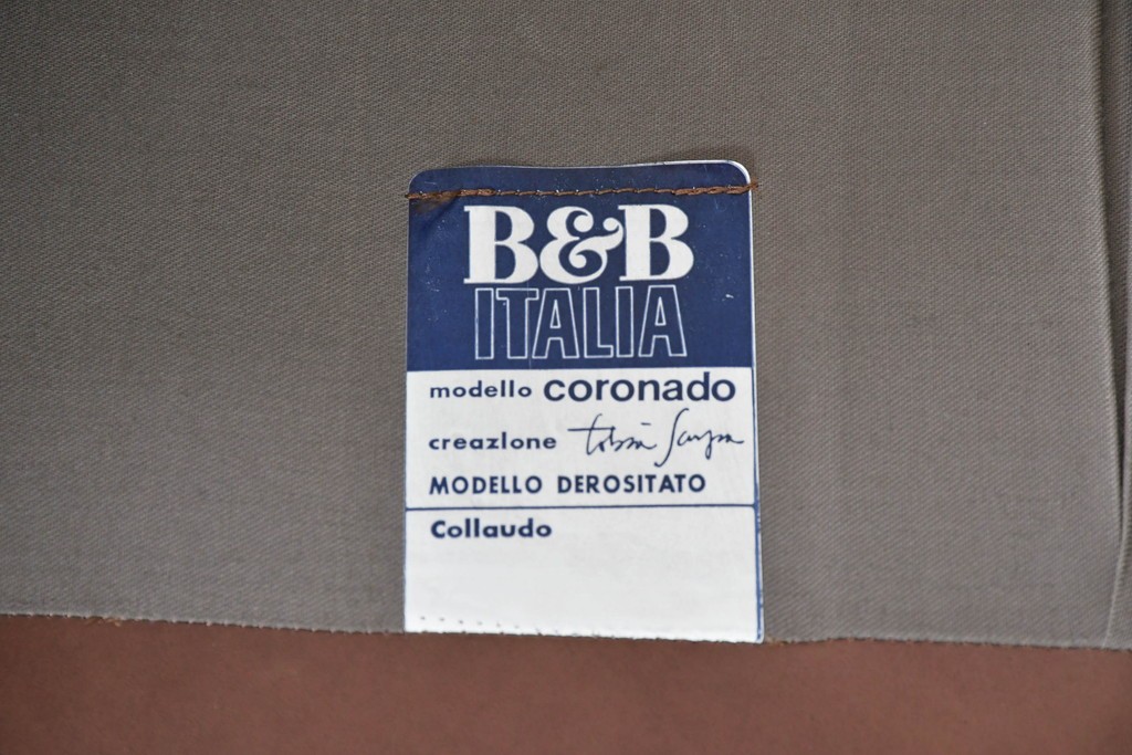 イタリアヴィンテージ　B&B イタリア(Italia)　coronado(コロナド)　レザー　希少なヴィンテージ品の1人掛けソファ2脚セット　定価(2脚合計)約150万円　(R-086234)