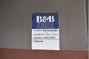 イタリアヴィンテージ　B&B イタリア(Italia)　coronado(コロナド)　レザー　希少なヴィンテージ品の1人掛けソファ2脚セット　定価(2脚合計)約150万円　(R-086234)