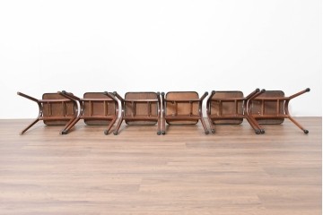 中古　秋田木工　NO.202　曲げ木の技が光る黒座面のスタッキングスツール　(R-086235)