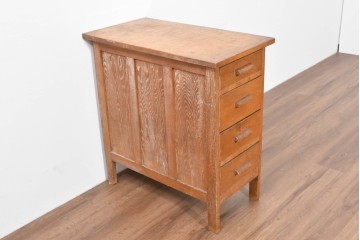和製ヴィンテージ　栓材　素朴で落ち着いた風合いが魅力の袖机　(R-086237)