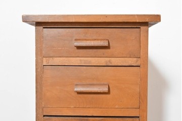 和製ヴィンテージ　栓材　素朴で落ち着いた風合いが魅力の袖机　(R-086237)