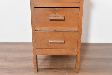 和製ヴィンテージ　栓材　素朴で落ち着いた風合いが魅力の袖机　(R-086237)