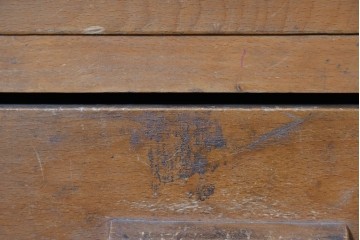 和製ヴィンテージ　栓材　素朴で落ち着いた風合いが魅力の袖机　(R-086237)