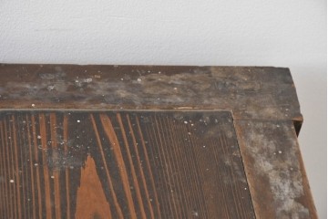 和製アンティーク　明治期　激レアデザイン　黒柿材の自然な模様がアクセントの水屋箪笥　(R-086238)