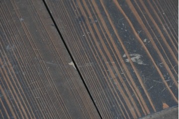 和製アンティーク　明治期　激レアデザイン　黒柿材の自然な模様がアクセントの水屋箪笥　(R-086238)