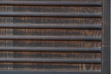 和製アンティーク　明治期　激レアデザイン　黒柿材の自然な模様がアクセントの水屋箪笥　(R-086238)