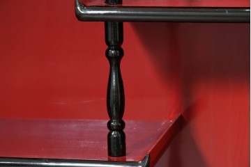 中古　韓国民芸家具　美品　高級品!!　幻想的な螺鈿細工が施された違い棚付きキャビネット　定価推定70～90万円　(R-086240)