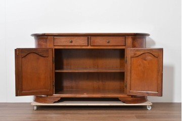 中古　美品　イタリア　マホガニー材　バール杢が美しいキャビネット　(R-086243)