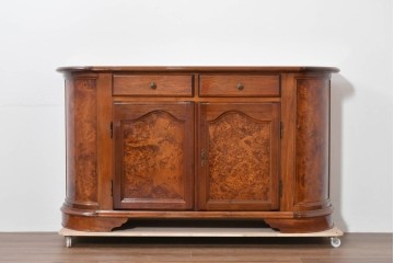 中古　美品　イタリア　マホガニー材　バール杢が美しいキャビネット　(R-086243)