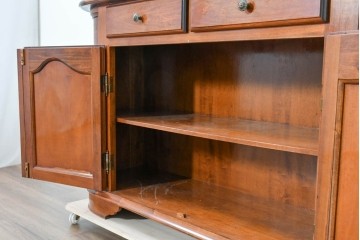 中古　美品　イタリア　マホガニー材　バール杢が美しいキャビネット　(R-086243)