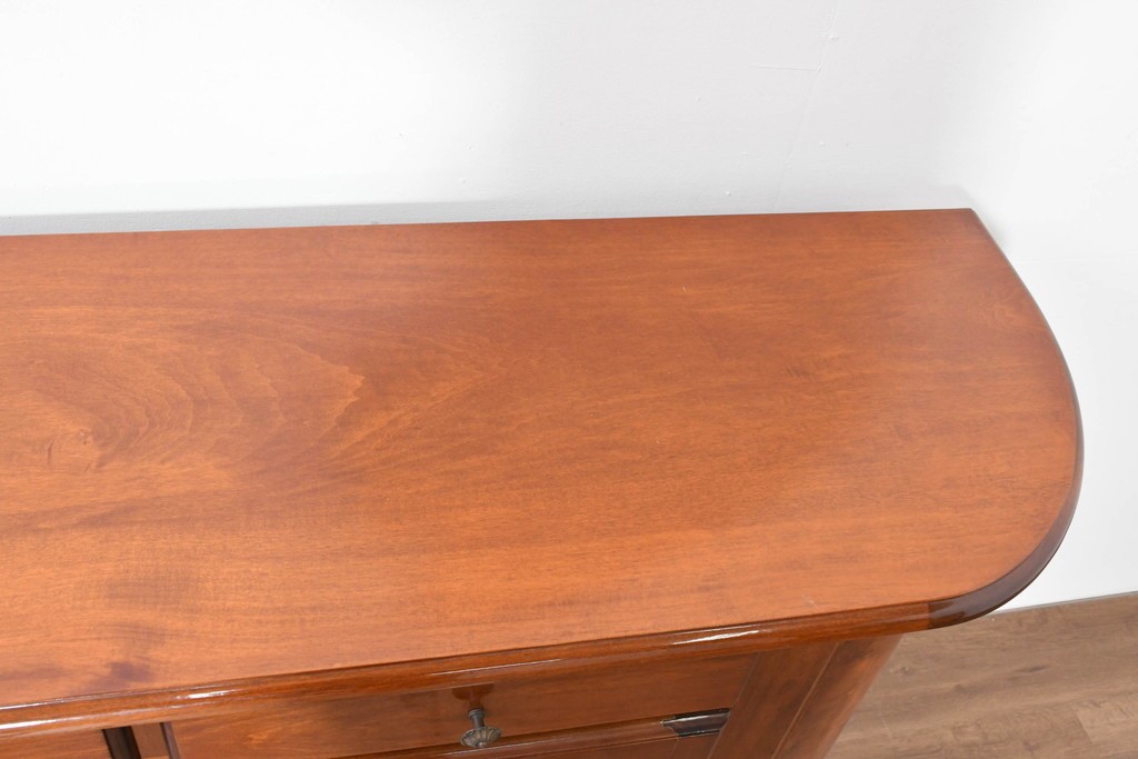 中古　美品　イタリア　マホガニー材　バール杢が美しいキャビネット　(R-086243)