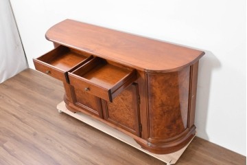 中古　美品　イタリア　マホガニー材　バール杢が美しいキャビネット　(R-086243)