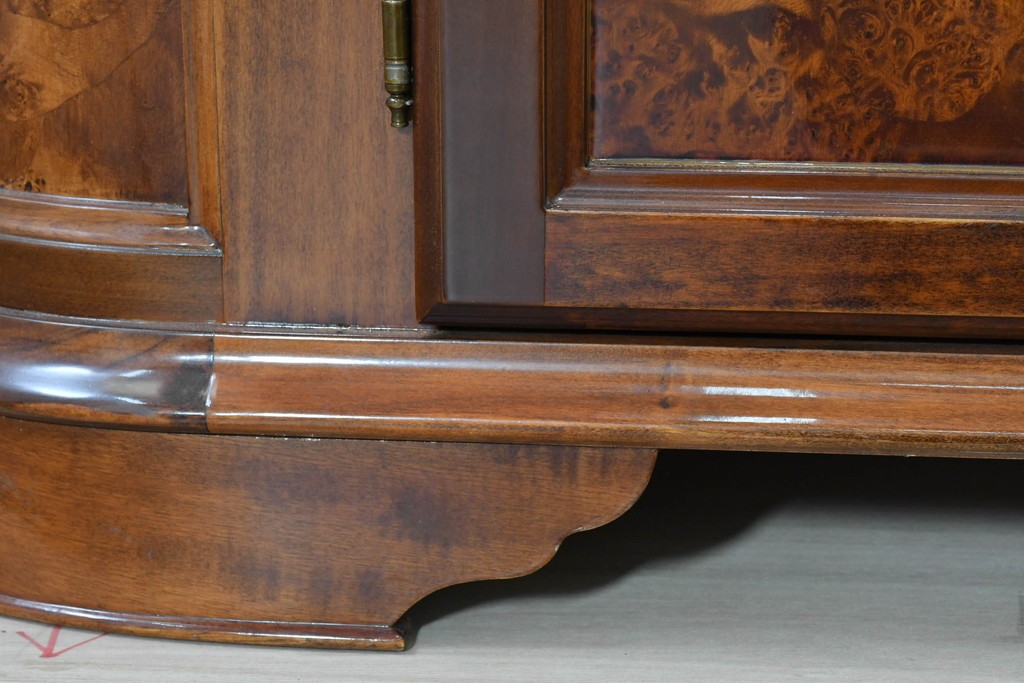 中古　美品　イタリア　マホガニー材　バール杢が美しいキャビネット　(R-086243)