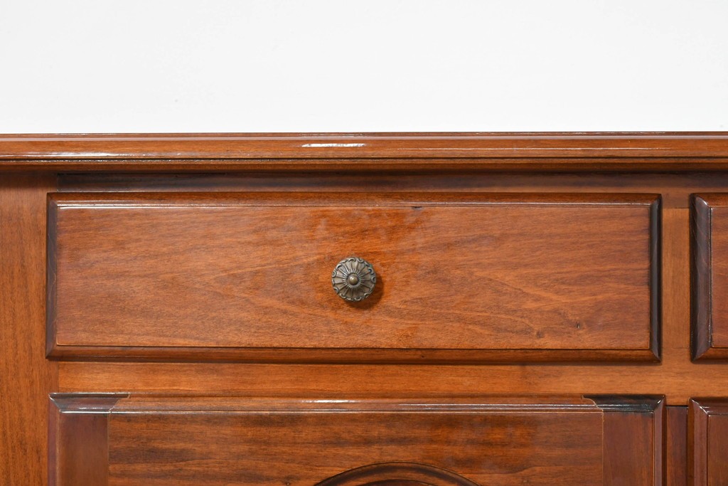 中古　美品　イタリア　マホガニー材　バール杢が美しいキャビネット　(R-086243)