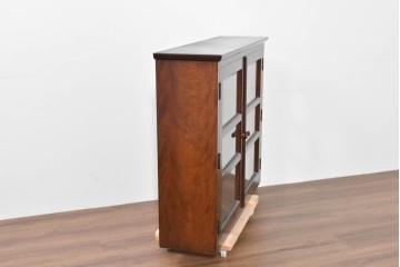 《台輪取り付け加工費込み》　中古　美品　松本民芸家具　見せる収納を楽しめるキャビネット　(R-086244)