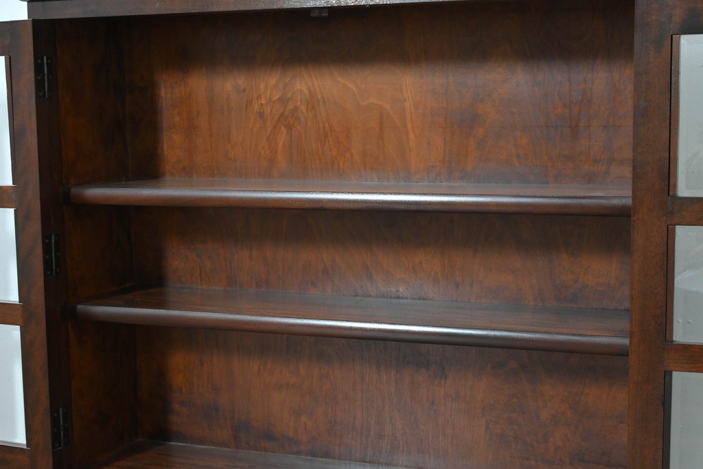 《台輪取り付け加工費込み》　中古　美品　松本民芸家具　見せる収納を楽しめるキャビネット　(R-086244)