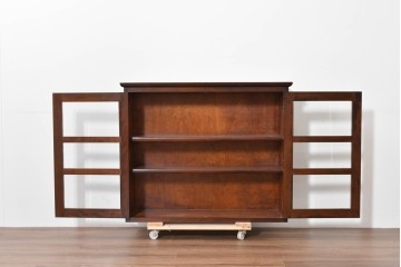 《台輪取り付け加工費込み》　中古　美品　松本民芸家具　見せる収納を楽しめるキャビネット　(R-086244)