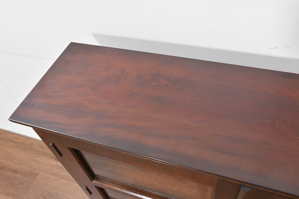 《台輪取り付け加工費込み》　中古　美品　松本民芸家具　見せる収納を楽しめるキャビネット　(R-086244)