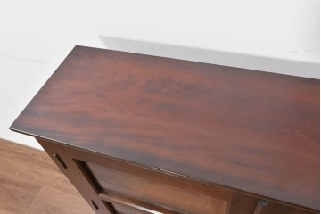 《台輪取り付け加工費込み》　中古　美品　松本民芸家具　見せる収納を楽しめるキャビネット　(R-086244)