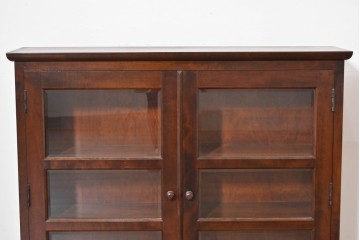 《台輪取り付け加工費込み》　中古　美品　松本民芸家具　見せる収納を楽しめるキャビネット　(R-086244)