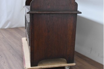 イギリスアンティーク　オーク材　ベンチ・収納・テーブルの多機能デザインが魅力のモンクスベンチ　(R-086245)