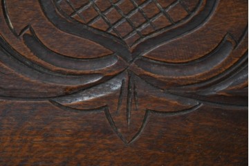 イギリスアンティーク　オーク材　ベンチ・収納・テーブルの多機能デザインが魅力のモンクスベンチ　(R-086245)