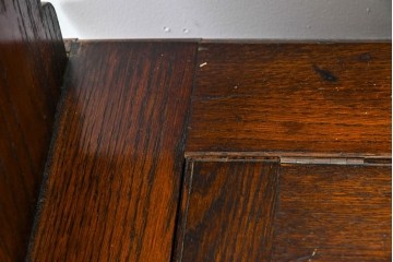 イギリスアンティーク　オーク材　ベンチ・収納・テーブルの多機能デザインが魅力のモンクスベンチ　(R-086245)