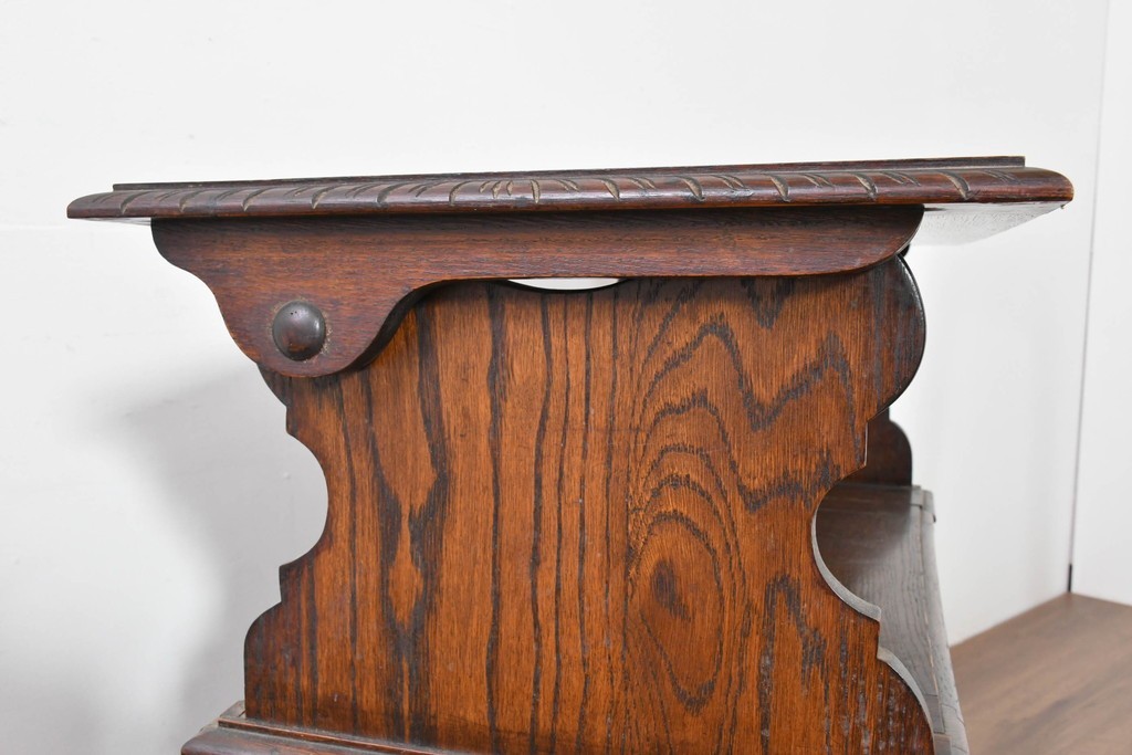 イギリスアンティーク　オーク材　ベンチ・収納・テーブルの多機能デザインが魅力のモンクスベンチ　(R-086245)