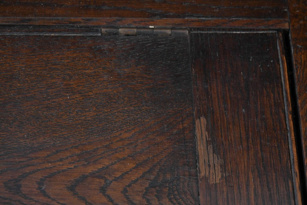 イギリスアンティーク　オーク材　ベンチ・収納・テーブルの多機能デザインが魅力のモンクスベンチ　(R-086245)