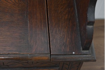 イギリスアンティーク　オーク材　ベンチ・収納・テーブルの多機能デザインが魅力のモンクスベンチ　(R-086245)