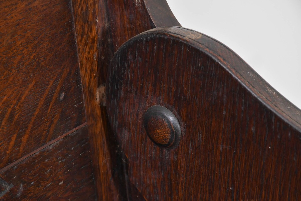 イギリスアンティーク　オーク材　ベンチ・収納・テーブルの多機能デザインが魅力のモンクスベンチ　(R-086245)