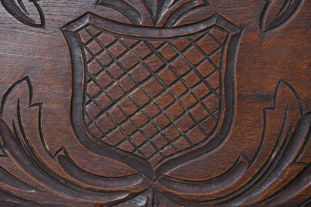 イギリスアンティーク　オーク材　ベンチ・収納・テーブルの多機能デザインが魅力のモンクスベンチ　(R-086245)