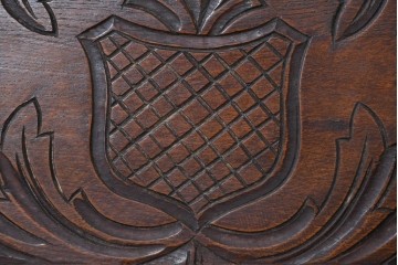 イギリスアンティーク　オーク材　ベンチ・収納・テーブルの多機能デザインが魅力のモンクスベンチ　(R-086245)